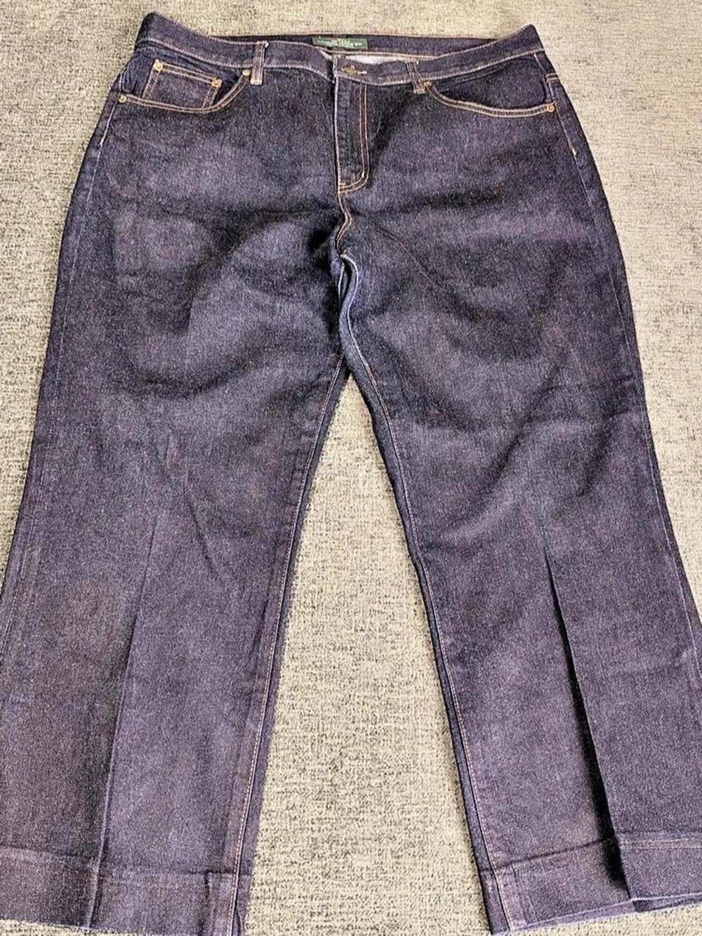 LRL Lauren Jeans Co Ralph Lauren Womens Jeans Dark Classic Straight Leg Sz 16